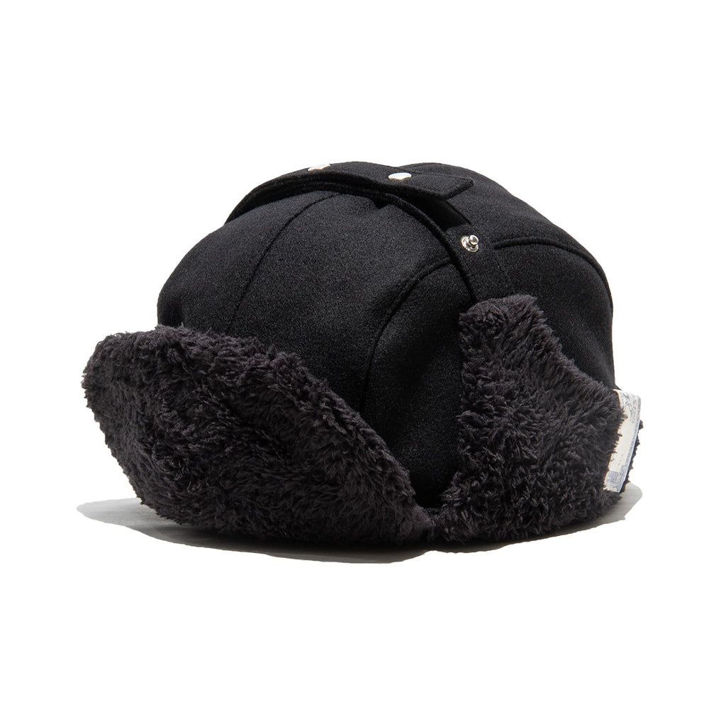 LIGHT MELTON FLIGHT CAP - Black – THE H.W.DOG&CO